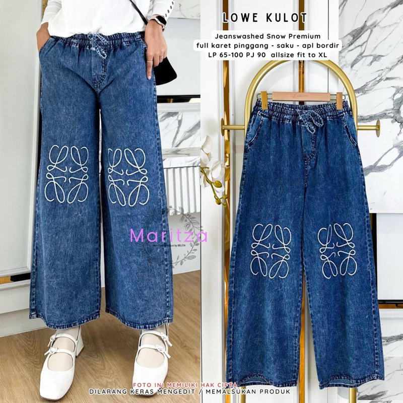 เย็บปักถักร้อยกางเกงยีนส์ Bawaha Kulot• Lowe Kulot by Maritza REAL PIT