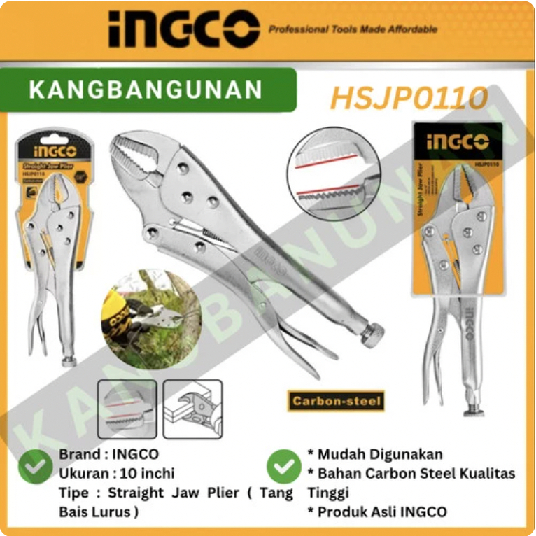 คีมคีบปากตรง / โค้ง 10" อิงโก้ HSJP0110