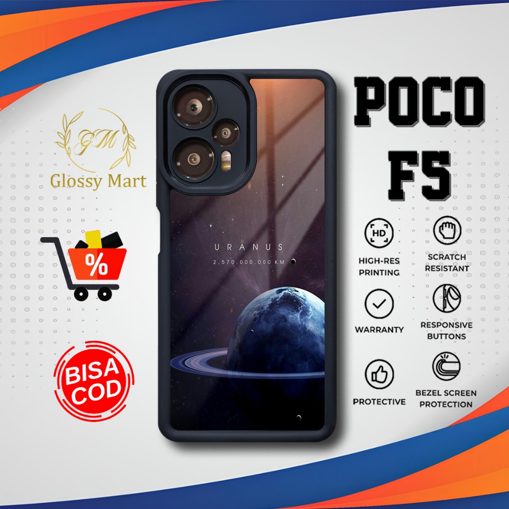 เคส P0C0 F5 ล่าสุด - P0C0 F5 - Space Planet Motif - Premium Glossy Softcase Hardcase Material - Glos