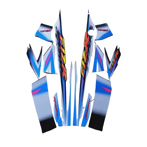 Yamaha f1zr 2003 สติ๊กเกอร์มอเตอร์ไซค์สีเงิน-ดํา สปอร์ต