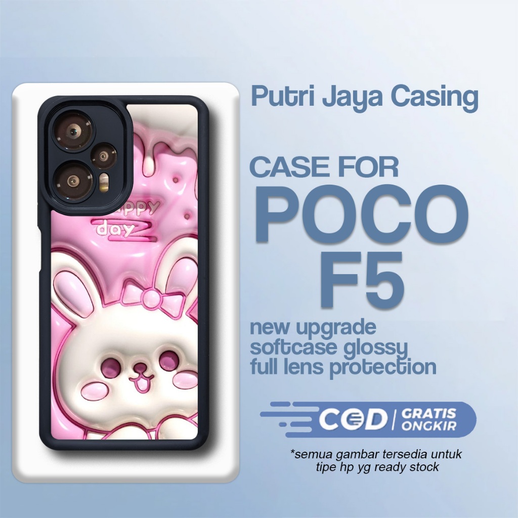 เคส P0C0 F5 ล่าสุด - P0C0 F5 - Cute07 Motif - Premium Glossy Softcase Hardcase Material - P0C0 Putri