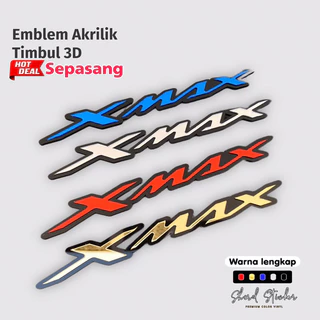 XMAX อะคริลิค Emblem นูน 3D yamaha XMAX โลโก้คู่นูนขวาและซ้าย