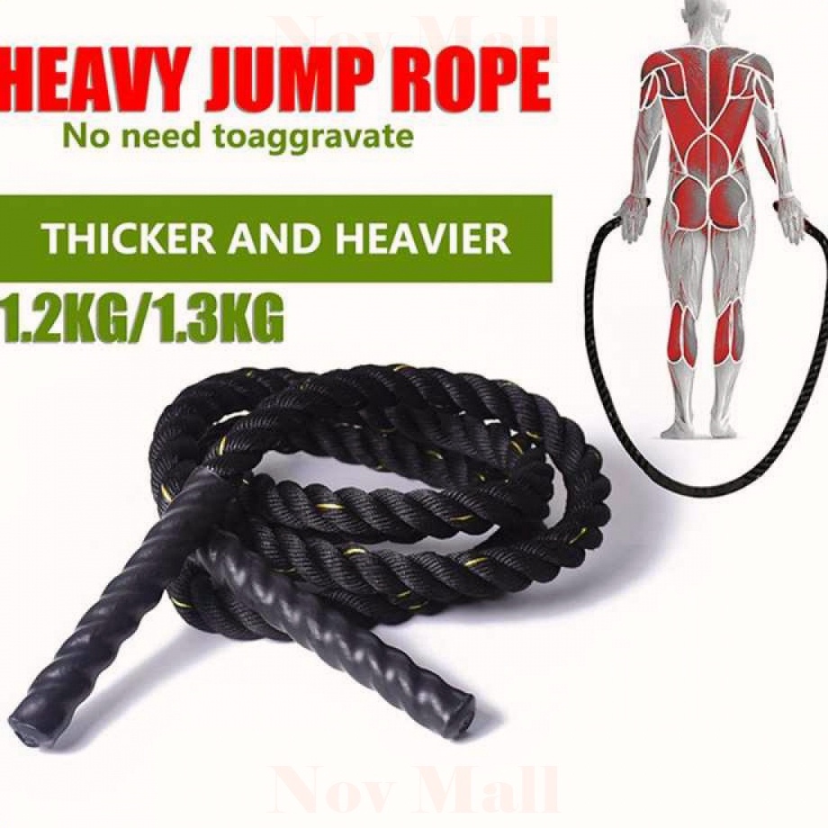 รับประกัน เชือกกระโดด เชือกกระโดด เชือกกระโดด Original Heavy Power Training 3mx25mm SP567