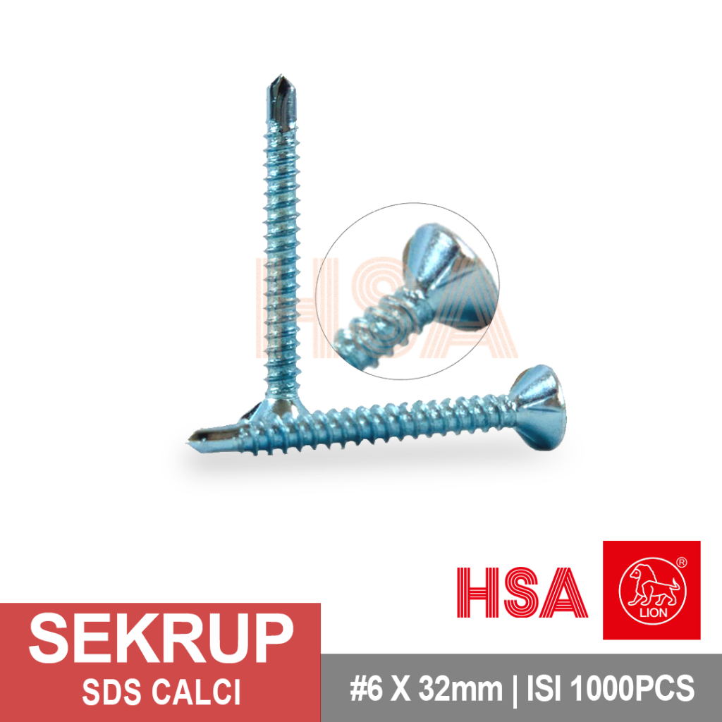 SDS SCREW / SELF DRILLING SCREW CALCI HEAD LION 6 X 32 | คอนเทนติส 1000/KTK