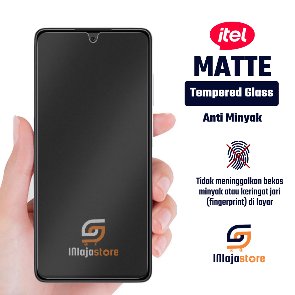 LAYAR Matte Glass Full Screen itel A90 City 100 P70 Power 70 P65 P55 NFC P55 5G A80 A50 4G P40 S23 4