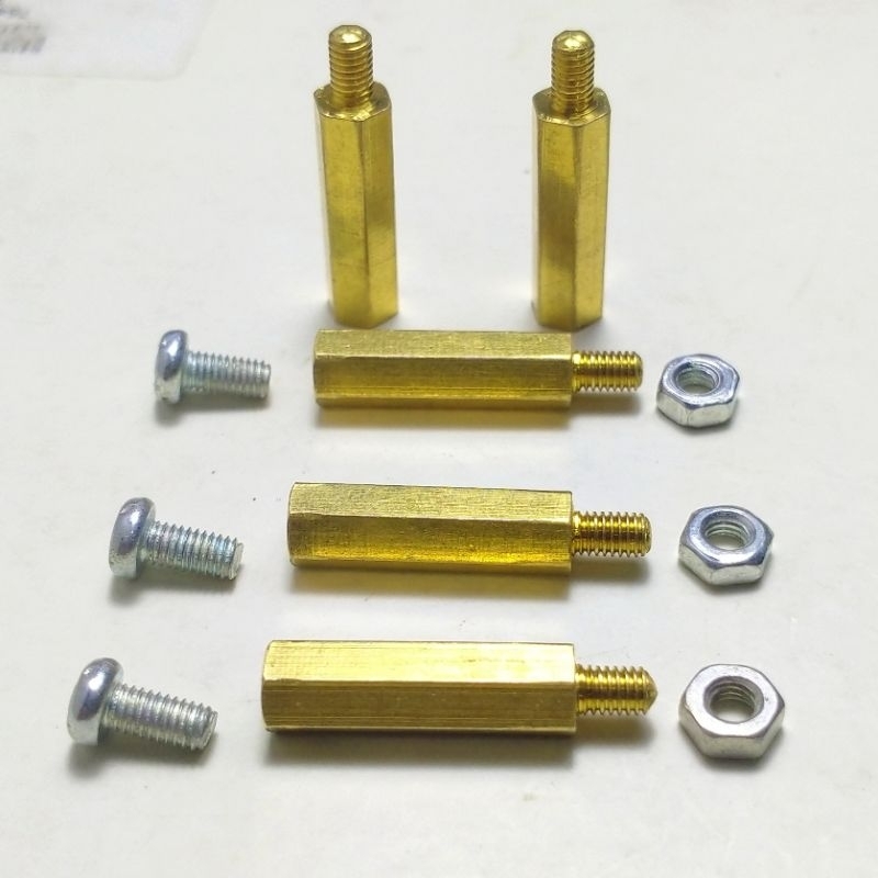 Pcb spirer bolt m3x23mm วัสดุคอลัมน์หกเหลี่ยมทองเหลือง