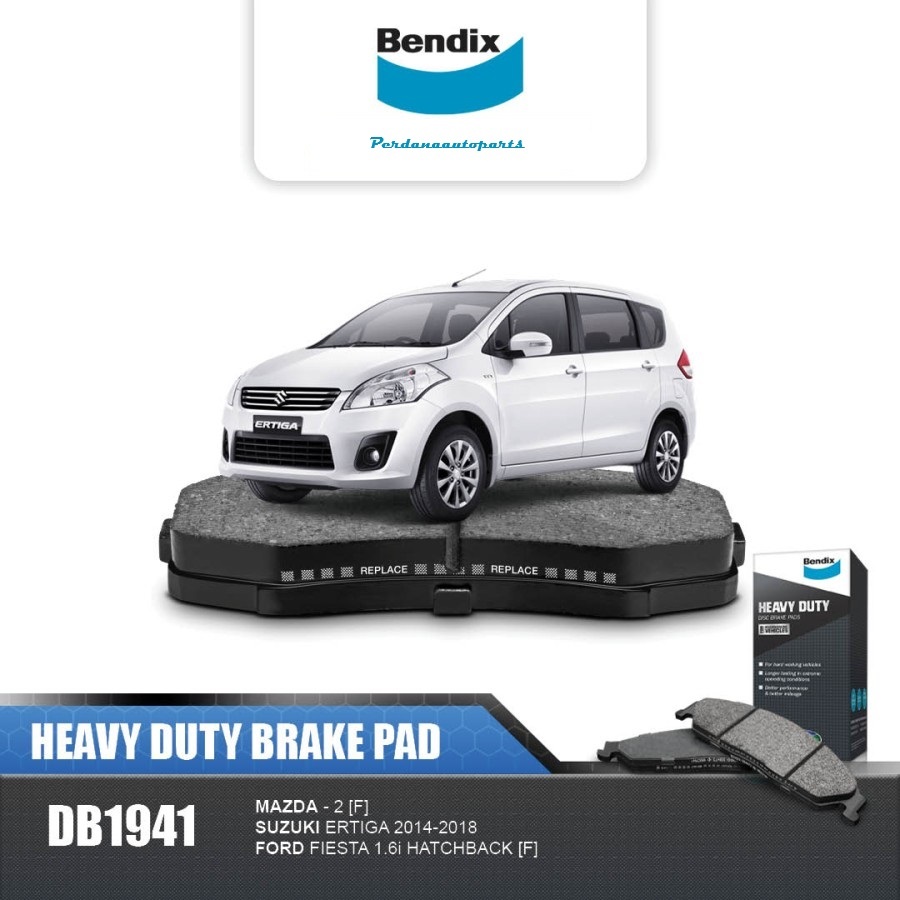ผ้าเบรคหน้า BENDIX HD ดั้งเดิมสําหรับ Ertiga 2014-2018