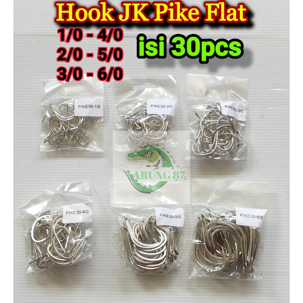 Hook Jk ประเภท Pike 30 ชิ้นคุณภาพสูงสแตนเลส Jig Fishing Hooks สําหรับตกปลาทะเล Assisthook