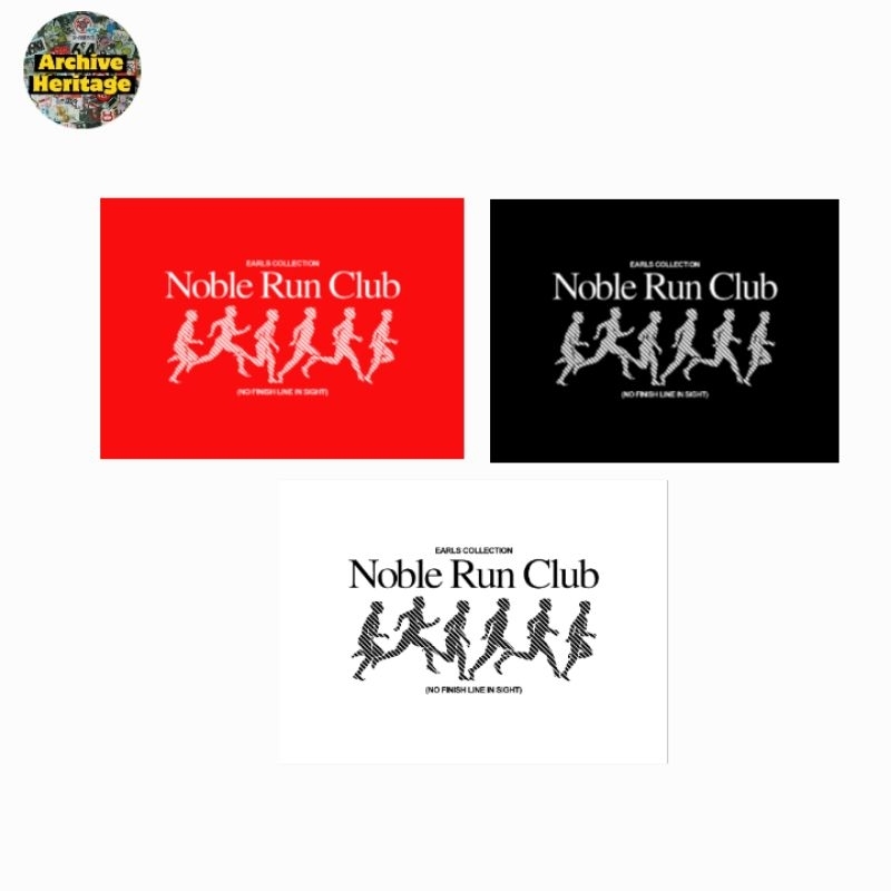 Earls collection สติ๊กเกอร์ชุดกีฬาเสื้อผ้าแบรนด์ noble run club