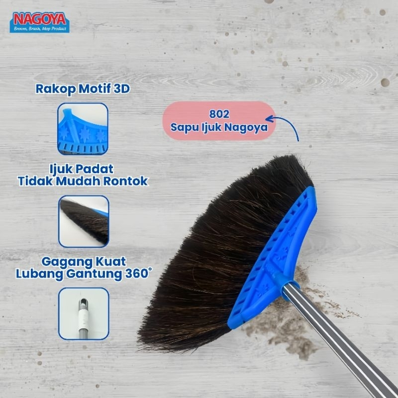 NAGOYA - NAGOYA IJUK BROOM / IJUK FLOOR BROOM / DUST CLEANING BROOM / FLOOR BROOM