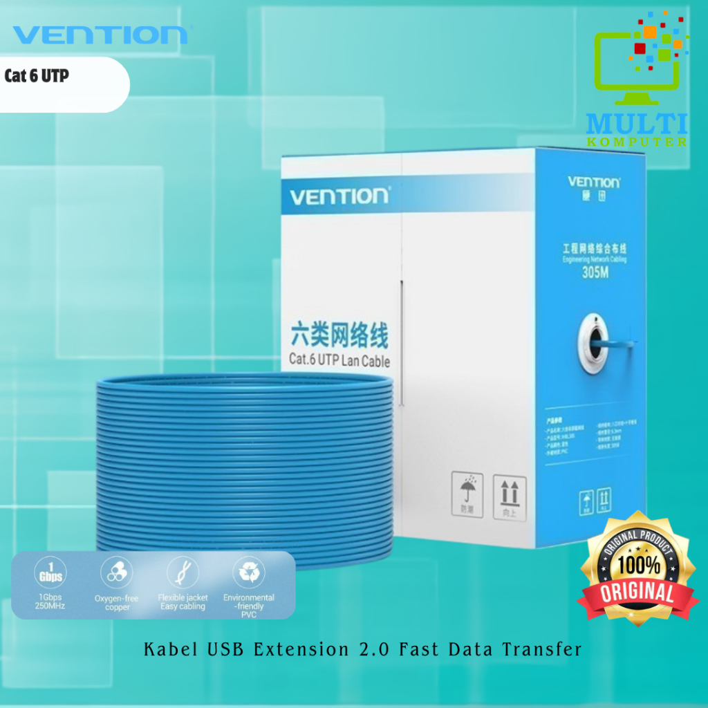Ethernet RJ45 Cat 6 UTP 1Gbps 25M Vention IHG Lan Cable
