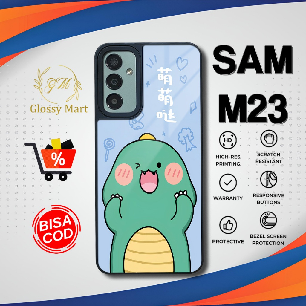 เคส Samsung M23 ล่าสุด - เคส Samsung M23 - Cute Dino - Glossy Hardcase Softcase - Glossy Samsung Cas