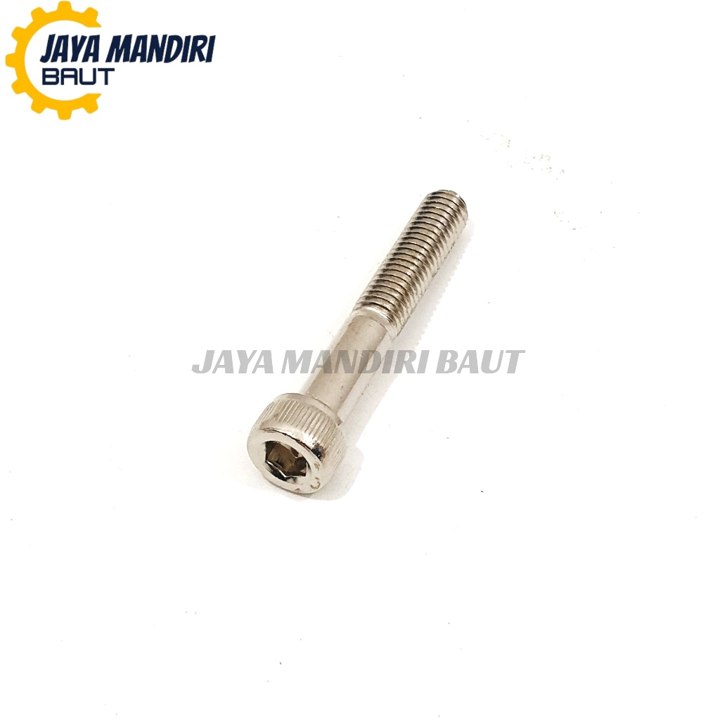 M8 x 50 Nickel L Bolt L6 Key ด้ายละเอียด 12 8x50 ความยาว 50 มม. นิกเกิล