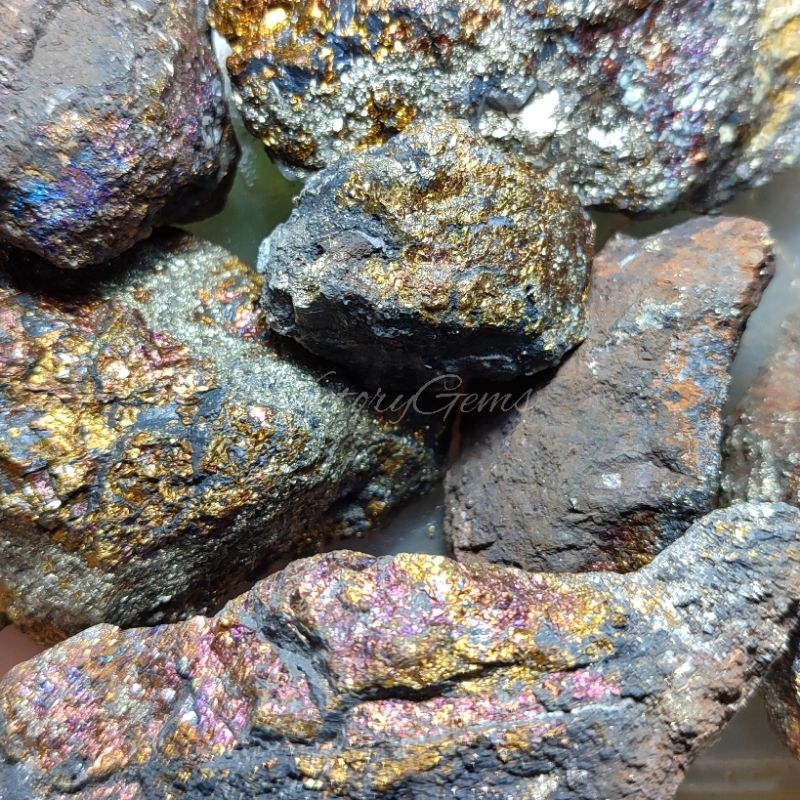 Rainbow Pyrite หลากสี / วัสดุหินธรรมชาติ