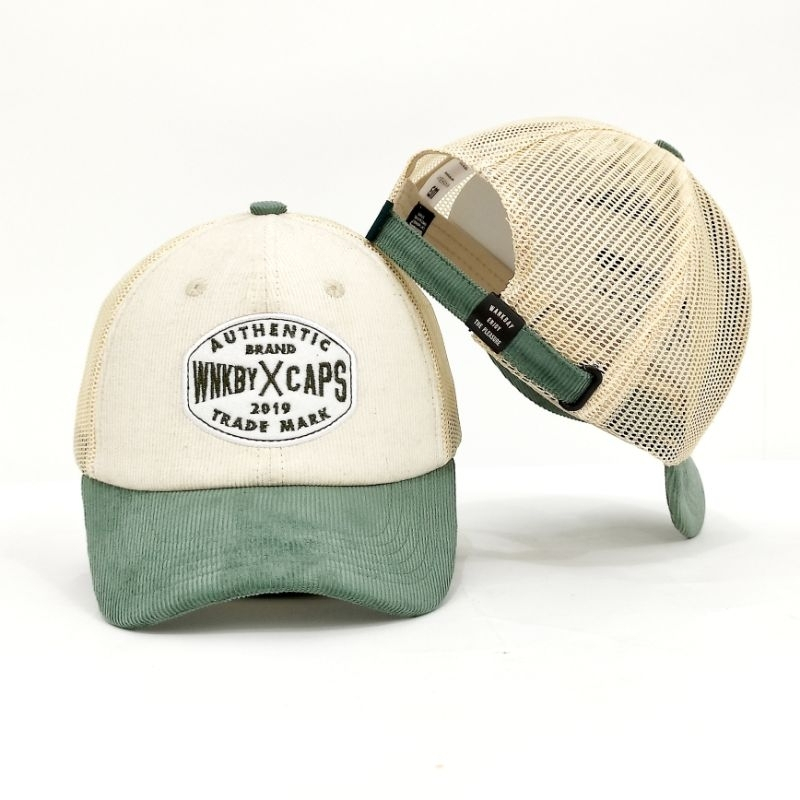 Wankbay Corduroy Dessert sage Trucker Hat