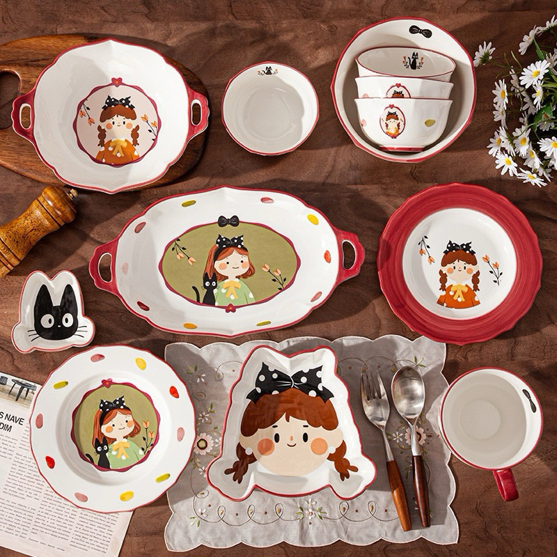 BLACK CAT JIJI PLATE - READY