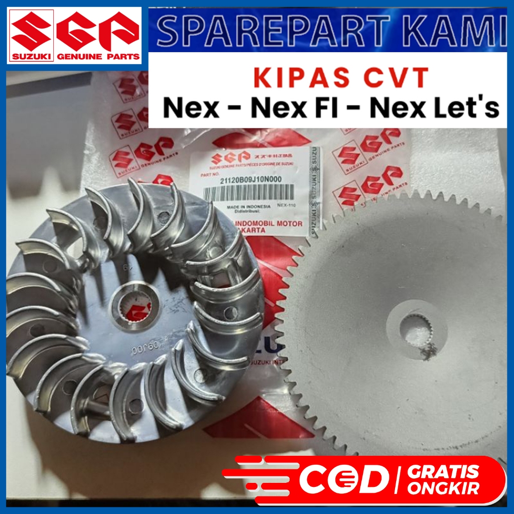 Roller Fan ASSY + OPPONENT ROLLER HOUSE Gear Gear Gear GIR Face Drive Fan SUZUKI NEX 110 NEX Fi Lets SGP