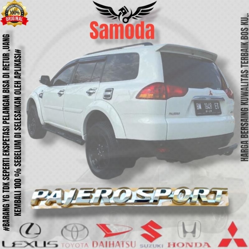 Emblem LOGO Writing PAJERO SPORT ด้านหลัง CHROME ORIGINAL MITSUBISHI PAJERO Sogansamoda.