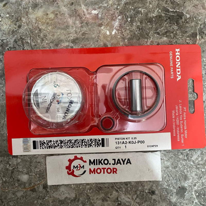 PISTON KIT 0.25 131A2-K0J-P00 GENIO ORIGINAL HONDA