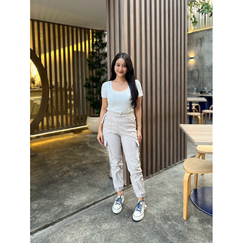 กางเกง CARGO JOGGER ยืดผู้หญิง//กางเกงพรีเมี่ยม JOGGER