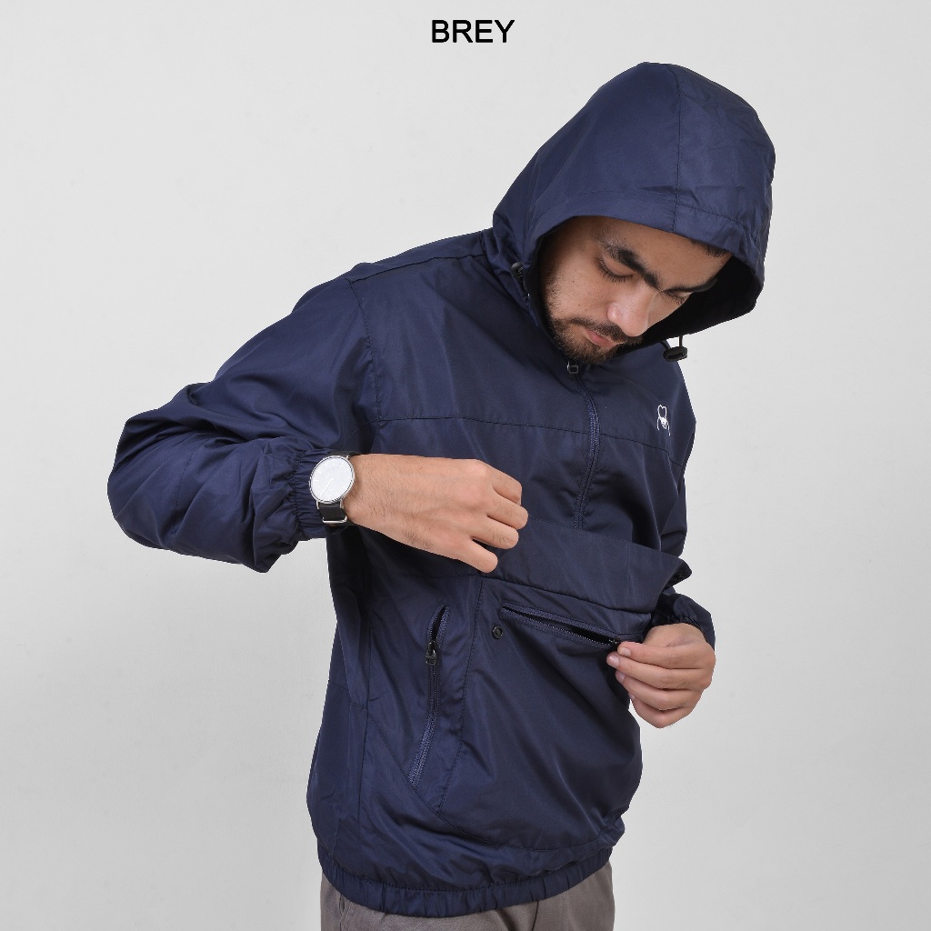BREY Mens Maze Outdoor Jacket Anorak Cagoule Parate Windbreaker Windproof Premium Original Sport