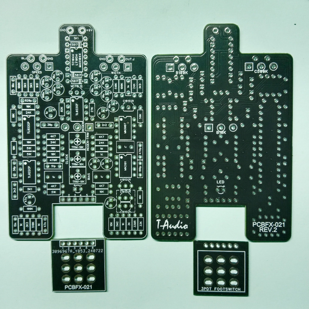 T-audio PCBFX-021 ตาม Ibanez FL301 Flanger โมดูล PCB เหยียบกีตาร์ MN3007 125B