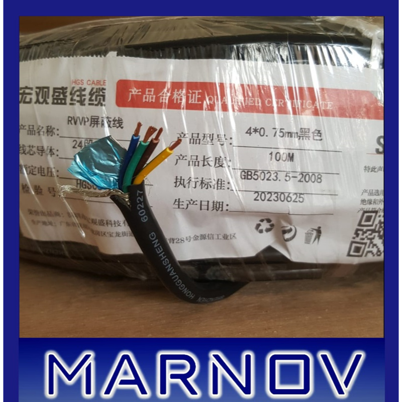 RVVP 4x0.75mm2 Shielded 4 Core Screen Cable Signal 4*0.75mm2 PER METER