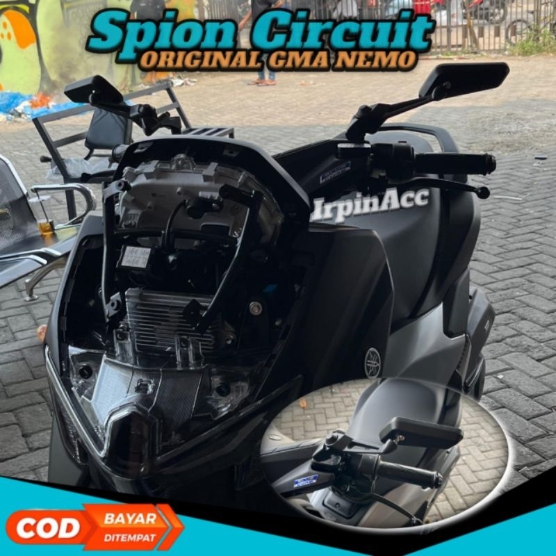 กระจกมองหลัง Nmax Techmax Turbo/Nmax Neo 2024 PCX Beat Vario Lexi Fazio Filano Etc Nemo 1278-8 Circuit Full CNC