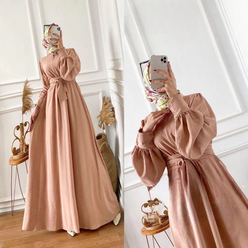 Delisa DRESS TEENAGER GAMIS CRINKEL AIRFLOW SIZE SML XL JUMBO DRESS BUSUI LATEST