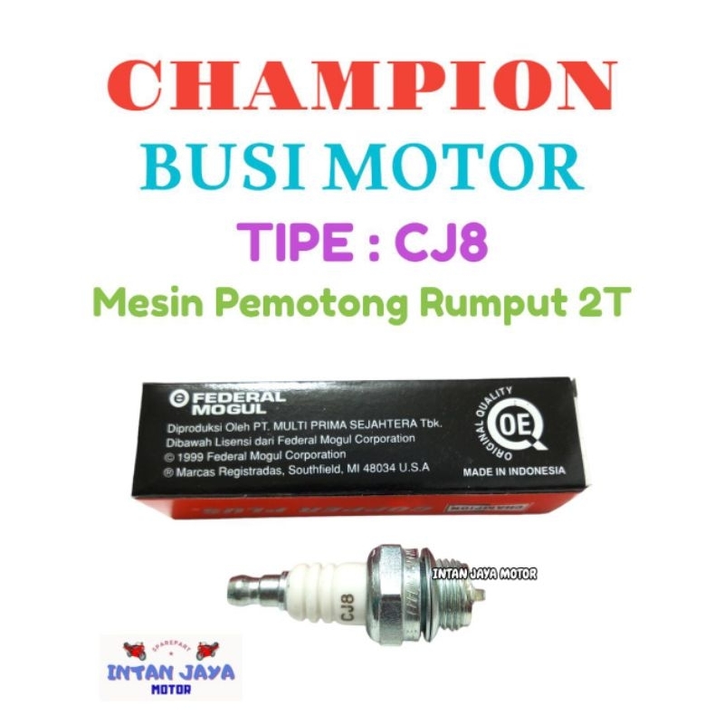 1 ชิ้น CHAMPION CJ8 ORIGINAL SPARK PLUG 2T LAWN MOWER SPARK PLUG