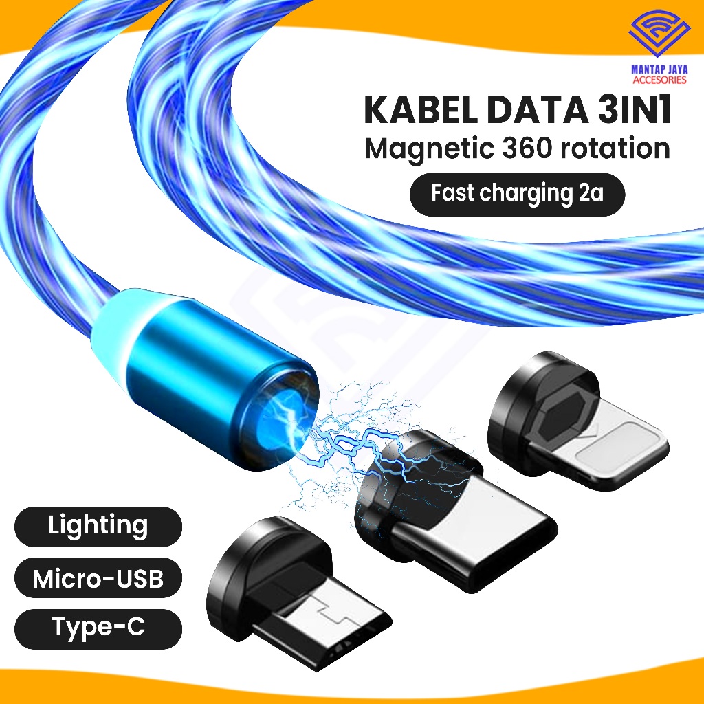 3-in-1 Magnetic LED CHARGER Cable 3-in-1 Magnetic Light Cable