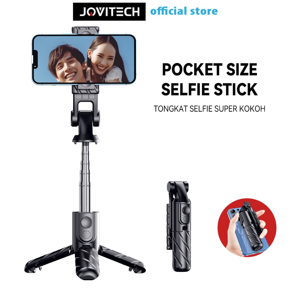 Jovitech บลูทูธ Stick Super Mini ขาตั้งกล้อง Selfie Stick สําหรับสมาร์ทโฟน Stable พับขาตั้งกล้อง- TR