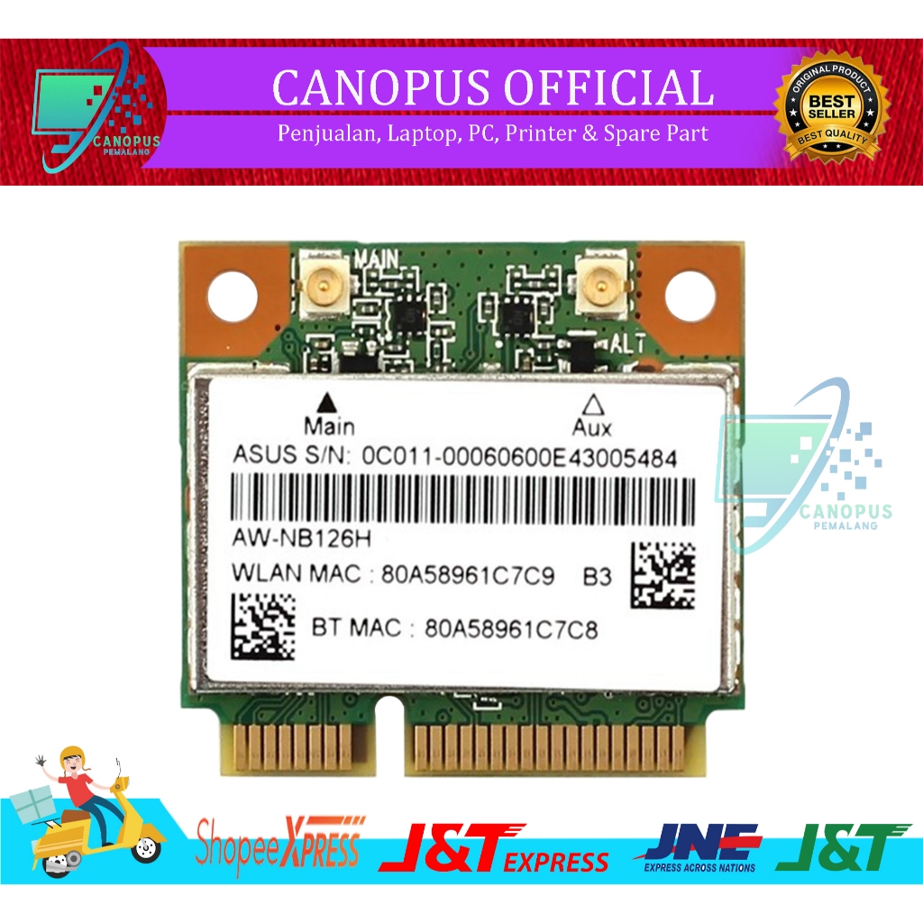 การ์ด Wifi Atheros AR55B225 Bluetooth 4.0 - การ์ด wifi AR5B225 - แล็ปท็อป Wifi AR5B225