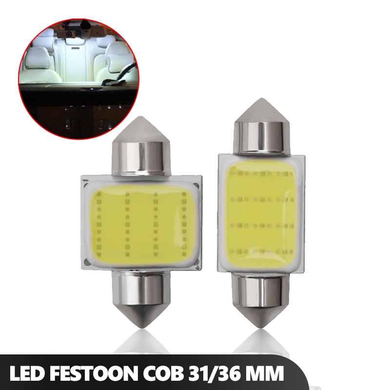 ห้องโดยสารเพดาน Led FESTOON COB 31/36mm SUPER BRIGHT DIAMOND WHITE