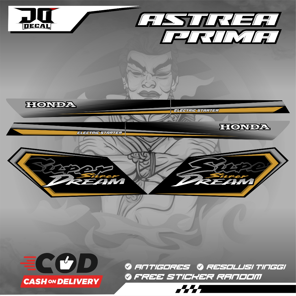 HONDA ASTREA PRIMA STAR SUPER DREAM THAILAND VIETNAM K4 สติ๊กเกอร์หลากหลายแถบ - รูปที่ 3