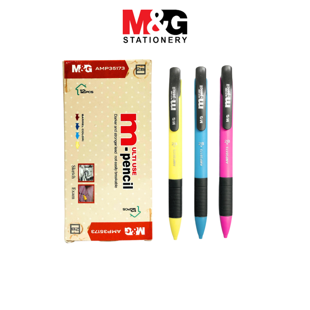 Mechanic Pencil M&G AMP35173 Chisel Lead Tip 1.8mm Refill Mechanical Pencil - UNIT