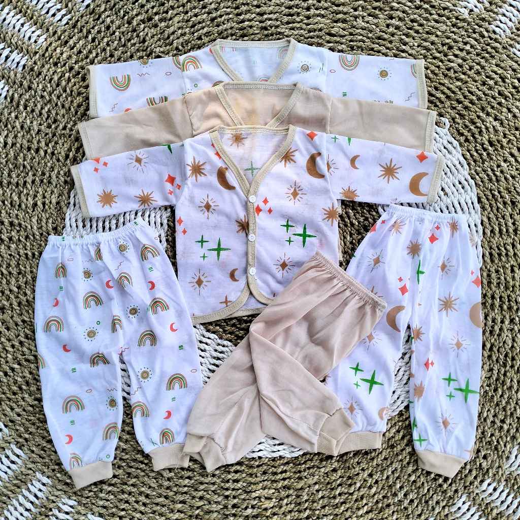 3ชุดของทารกแรกเกิดเสื้อผ้าแขนยาวนุ่มนุ่มทารกแรกเกิดแพคเกจสําหรับเด็กทารกชายหญิง0-3เดือน