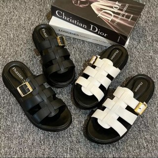 Sendal Wanita Wedges Slop Rajut Terbaru 2025 Sendal Wedges Wanita  Korean Style Empuk Sandal Cewek Slop Slip On Model Terbaru Kekinian