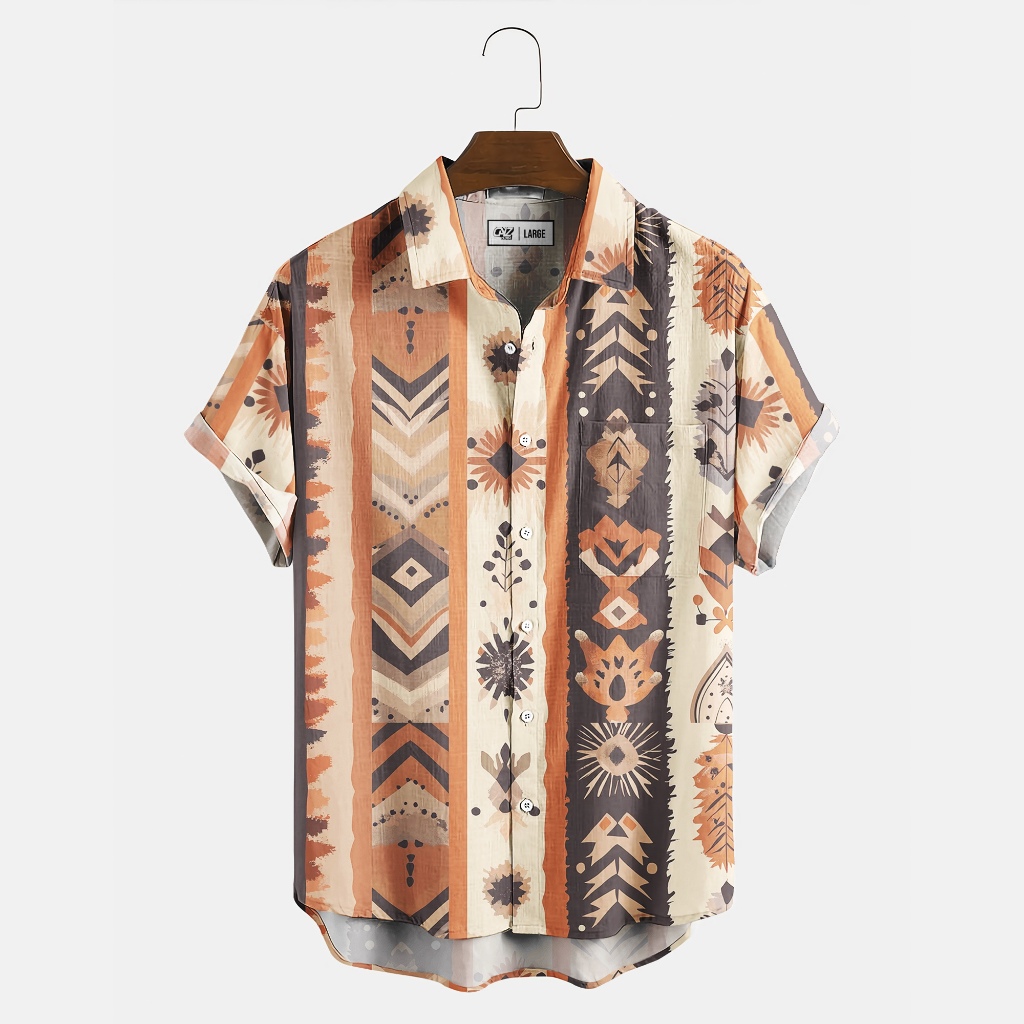 เสื้อเชิ้ตผู้ชาย KEMEJA Premium - ลาย Boho Chic