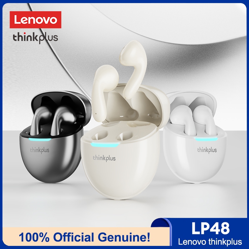 Lenovo Thinkplus LP48 TWS หูฟังบลูทูธลดเสียงรบกวนชุดหูฟังเกม HD หูฟังหูฟังบลูทูธ V5.4