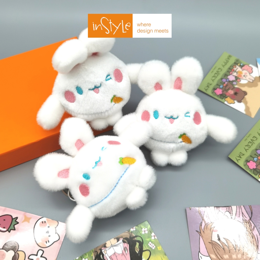 GANTUNGAN พวงกุญแจกระต่ายอ้วนน่ารัก (K1-KEY04)