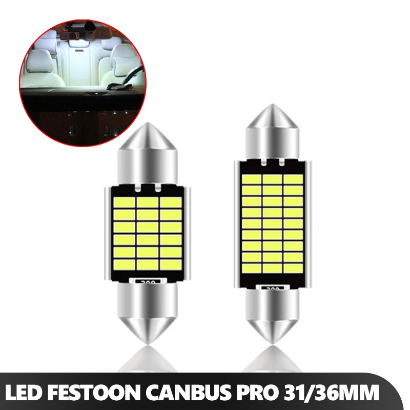 Led เพดาน CANBUS ULTRA BRIGHT PRO 18 LED 27 LED 31MM 36MM LED FESTOON ฟรี ERROR