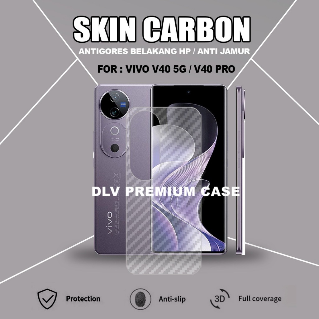 VIVO V30 VIVO V30 PRO VIVO V30E VIVO V40 PRO 5G SKIN CARBON TRANSPARENT ANTI-SCRATCH BACK VIVO V30 V
