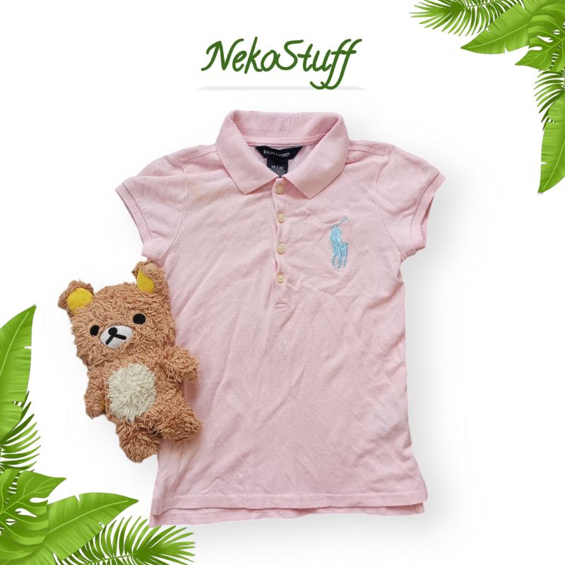 R4LPH LAUREN เสื้อโปโลเด็กผู้หญิง 5 6 7 ปี