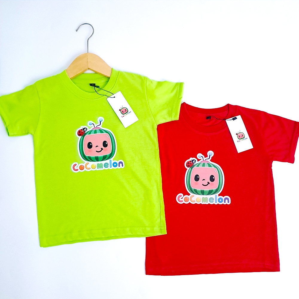 Papoy KIDS เด็กผู้หญิงเสื้อยืด 1-12 ปีชายหญิงตัวละครเสื้อผ้า CCM โลโก้ COCOMELON