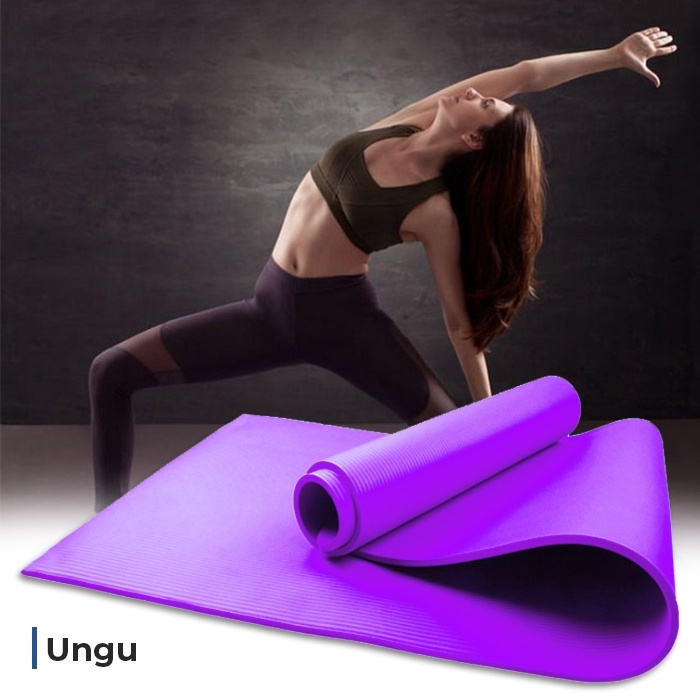 เสื่อโยคะ NBR 8MM THICK/GYM MAT PREMIUM 185X61CM เสื่อโยคะ/SPORT PILATES MAT + STRAP
