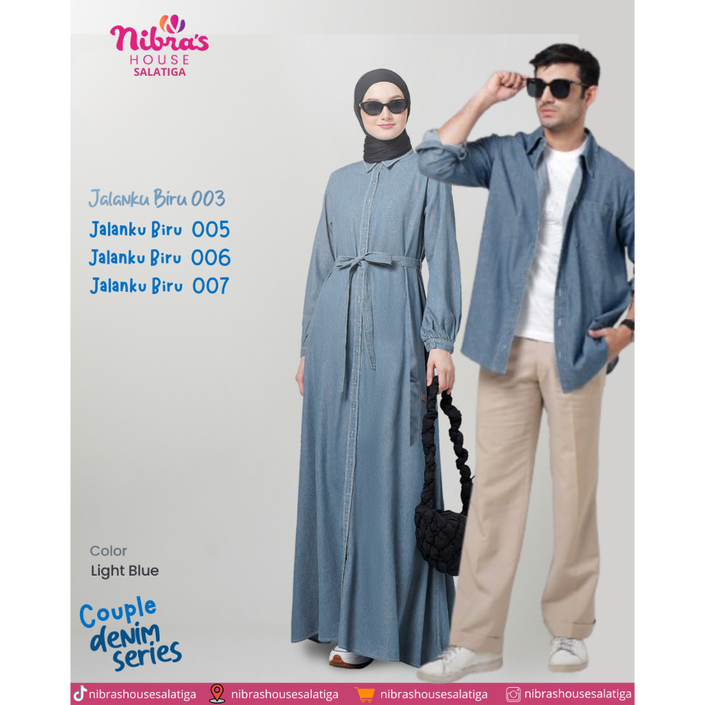 NIBRAS DENIMS SERIES COUPLE GAMIS KOKO SOFT JEANS JALAKU BLUE 003, JB 003, JB 005, JB 006, JB 007
