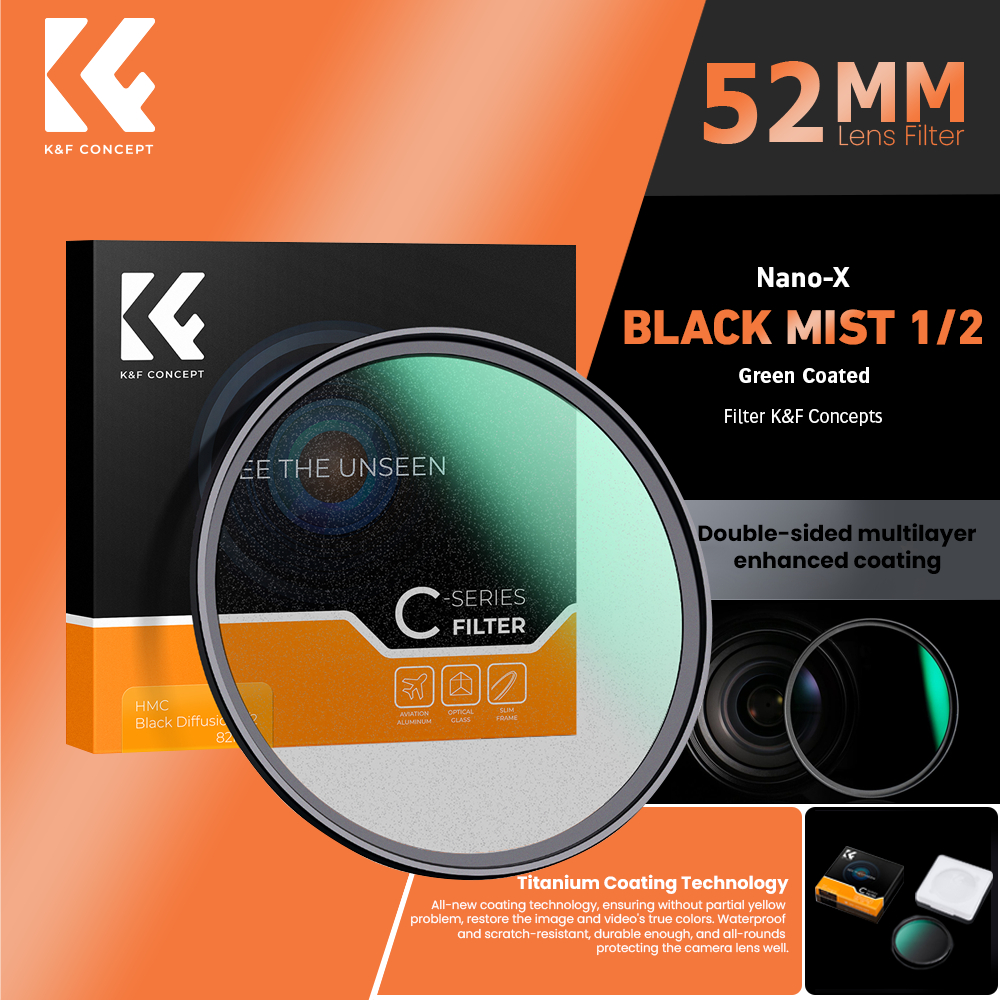 KNF Concept ฟิลเตอร์เลนส์ 52 มม. Nano-C Black Mist 1/2 Filter K&F Concept
