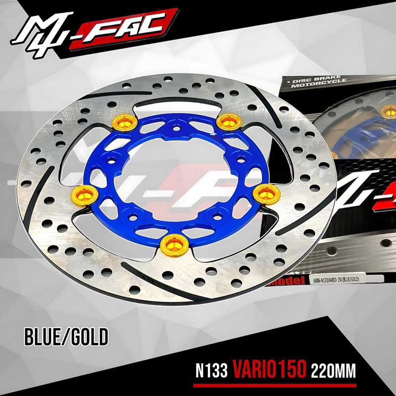 แผ่นดิสก์เบรคด้านหน้า VARIO 125/150 ใหม่ MUFAC เบรคแผ่นดิสก์ 5 HOLES 220 มม. - รูปที่ 5