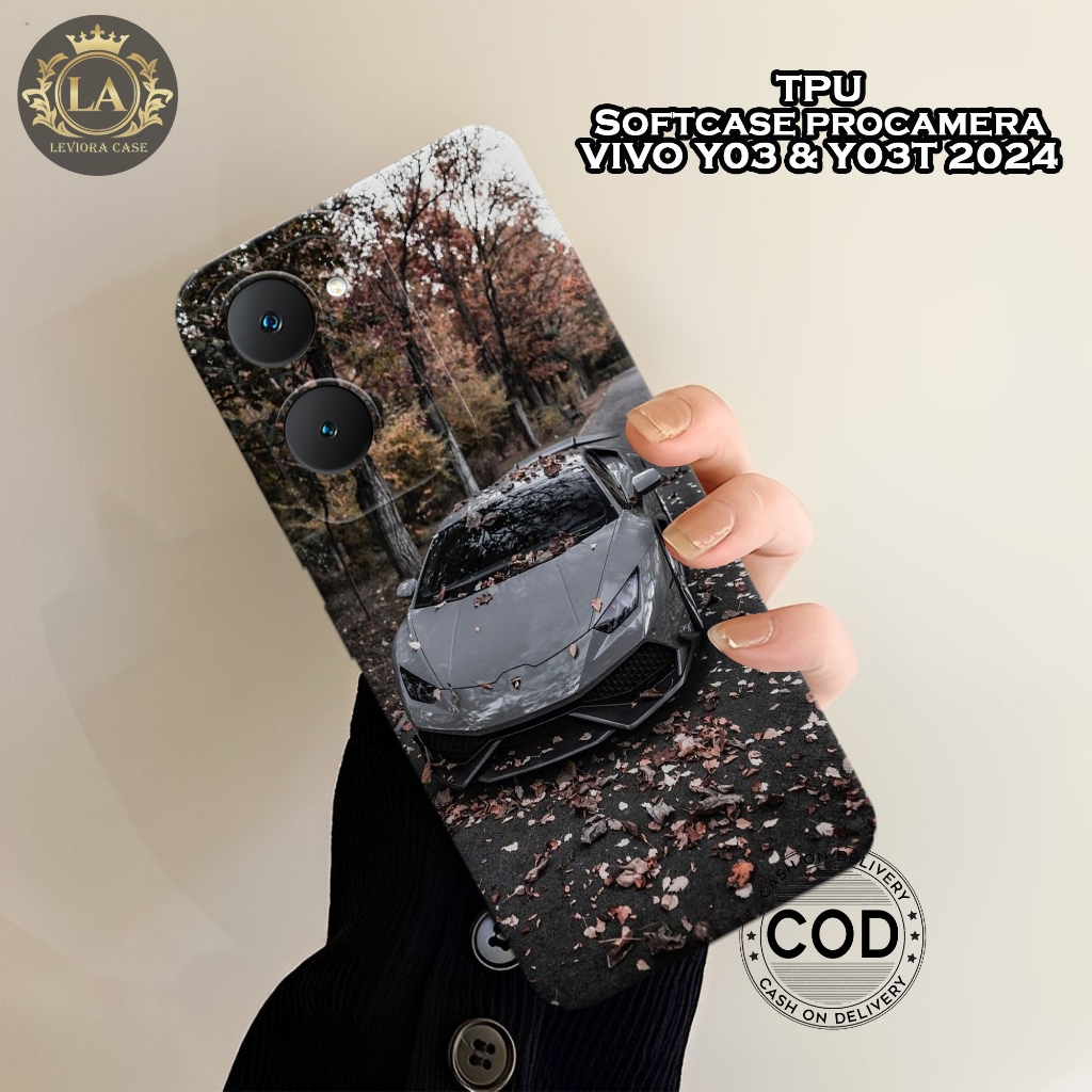 เคส HP ใหม่ล่าสุด VIVO Y03 / Y03T 2024 - เคส Leviora - เคสรถแฟชั่น - เคส VIVO Y03 / Y03T Softcase - 